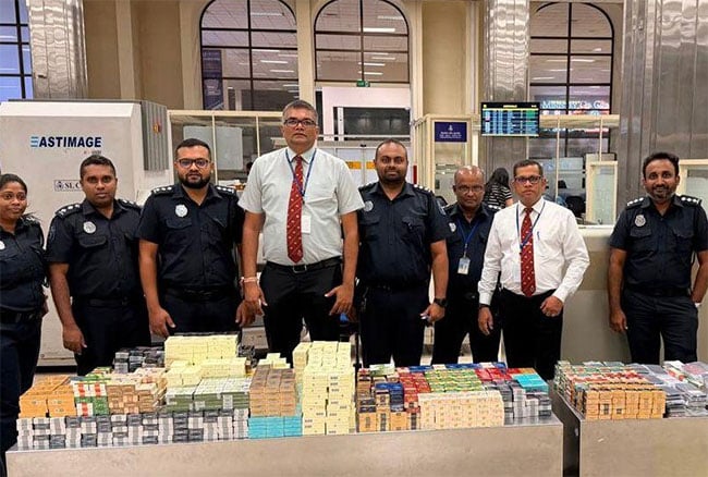 Five Chinese nationals arrested at BIA with cigarettes and used phones worth Rs. 18 million