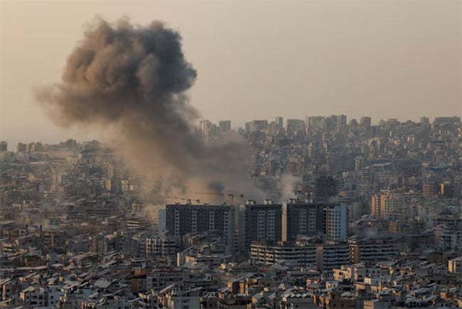 Israeli military says it is striking Hezbollah targets in Beirut