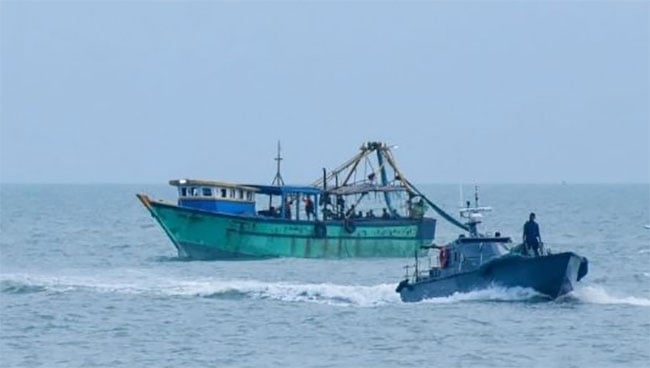 Navy seizes fishing trawler with suspected narcotics in southwestern waters