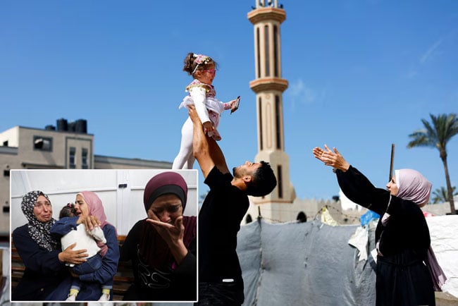 Babies evacuated from Gaza two years ago returned to their overjoyed parents