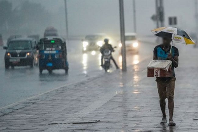 Fairly heavy rainfall above 75 mm expected in some parts of the island