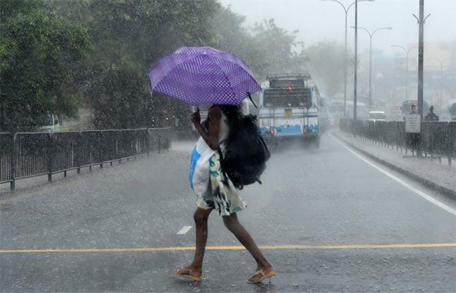 Heavy rainfall above 100 mm expected in parts of the island