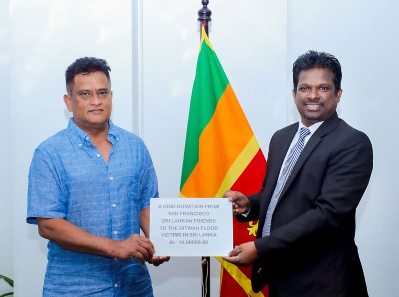 Financial donation from Sri Lankans residing in the United States to the ‘Rebuilding Sri Lanka’ Fund