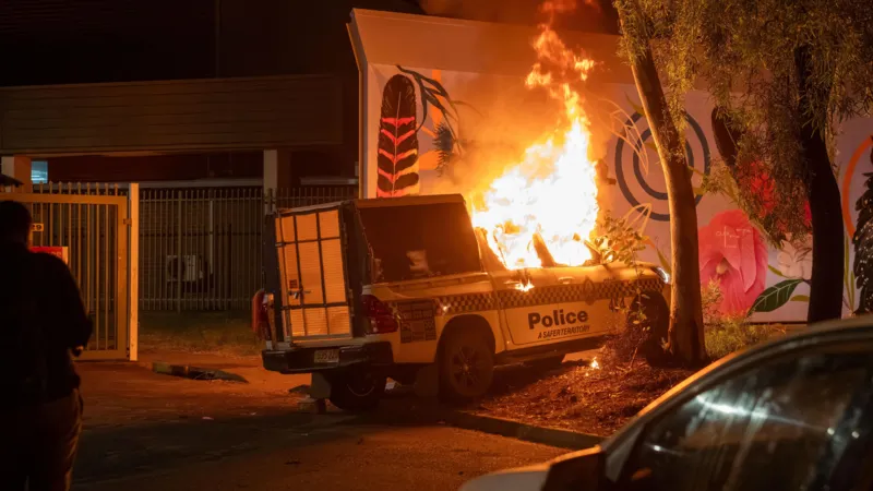 Violence in Australian town after arrest of man over girl’s murder