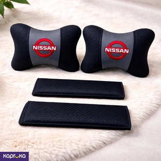 Nissan Premium Car Headrest Pillow And Seat Belt Cushion Set  Online for none