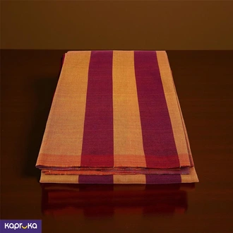 Mens Striped Mixed Cotton Sarong Orange And Maroon  Online for none