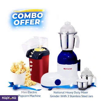 Home Essentials Combo Deal Mixer Grinder 550w And Mini Popcorn M  Online for none