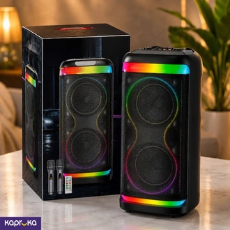 Bts 2099 Portable Bluetooth Karaoke Speaker With 2 Wireless Mics  Online for none