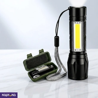 Rechargeable Cob Led Metal Flashlight  Online for none
