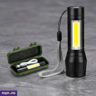 Rechargeable Cob Led Plastic Flashlight  Online for none