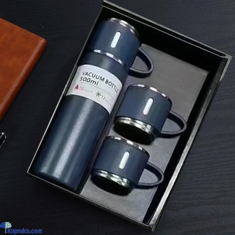 Vacuum Flask With 2 Cups Gift Set - Mix Colour  Online for none
