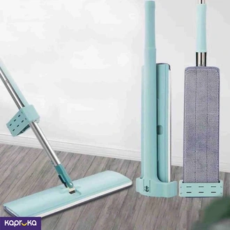 Free Hand Flat Floor Mop With 2 Washable Microfiber Pads  Online for none