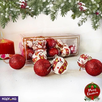 Red And White Sparkle Christmas Dn#195;n#169;cor Set 20 Pcs  Online for none