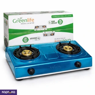 Green Life Double Burner Stainless Steel Lpg Gas Stove Buy Household Gift Items Online for specialGifts