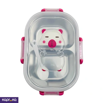 Stainless Steel Lunch Box Bear Design Pink Buy Infinite Ecommerce (Private) Limited Online for SCHOOL SUPPLIES