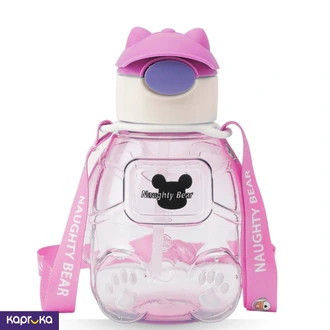 Naughty Bear Kids Water Bottle With Strap 650ml Pink  Online for none