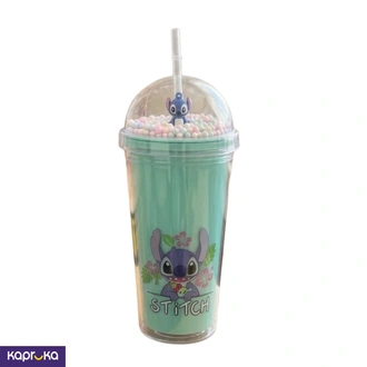 Stitch Design Colorful Crystal Ice Cup Water Bottle With Straw G  Online for none