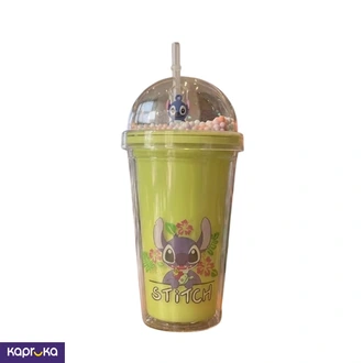 Stitch Design Colorful Crystal Ice Cup Water Bottle With Straw L  Online for none