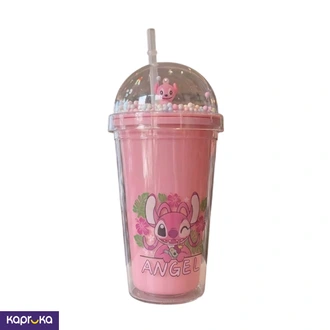 Stitch Design Colorful Crystal Ice Cup Water Bottle With Straw P  Online for none