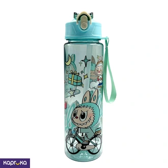 Kids Portable Transparent Water Bottle Labubu Design Light Blue  Online for none