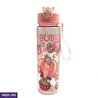Kids Portable Transparent Water Bottle Labubu Design Pink 750ml  Online for none