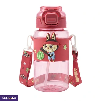 Hello Design Labubu Water Bottle With Strap Hot Pink 600ml  Online for none