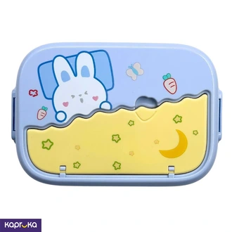 Plastic Kids Lunch Box with Spoon  Small Size  Blue Color Buy childrens Online for specialGifts