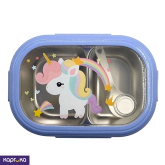 Unicorn Design Stainless Steel Lunch Box Peach Color Buy childrens Online for specialGifts