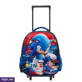 3D Kids Single Trolley Bag  Single Pocket  Sonic 12H x 10L x 5W Buy childrens Online for specialGifts