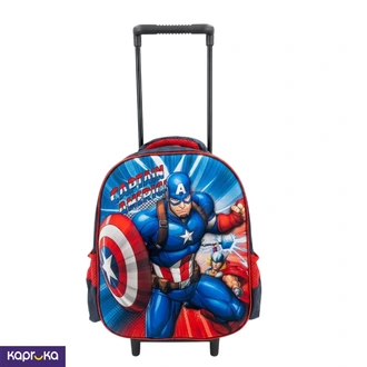 3D Kids Single Trolley Bag  Single Pocket  Captain America 12H x 10L x 5W Buy childrens Online for specialGifts