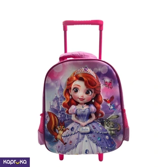 3D Kids Single Trolley Bag  Single Pocket  Sofia  12H x 10L x 5W Buy childrens Online for specialGifts