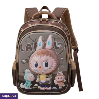 3D Kids School Backpack  Labubu Brown  Large  17H x 13L x 7W Buy childrens Online for specialGifts