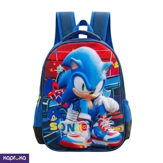 3D Kids Preschool Bag  Single Pocket  Sonic  12H x 10L x 5W Buy childrens Online for specialGifts