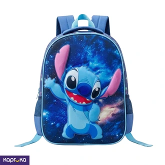 3D Kids Preschool Bag  Single Pocket  Stitch Blue  12H x 10L x 5W Buy childrens Online for specialGifts