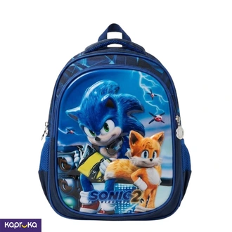3D Kids Preschool Bag Double Pocket Sonic 2 12H X 10L X 5W  Online for none