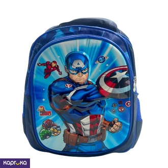 3D Kids Preschool Bag Double Pocket Captain America 12H X 10L X  Online for none