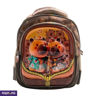 3D Kids Preschool Bag Double Pocket Zip Design Capibara 12H X 10  Online for none