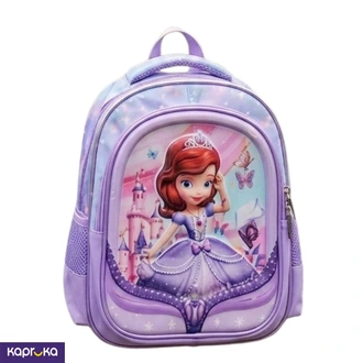 3D Kids Preschool Bag  Double Pocket  Zip Design  Sofia Queen  12H x 10L x 5W Buy childrens Online for specialGifts
