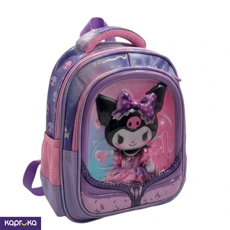 3D Kids Preschool Bag  Double Pocket  Zip Design  Kuromi 12H x 10L x 5W Buy childrens Online for specialGifts
