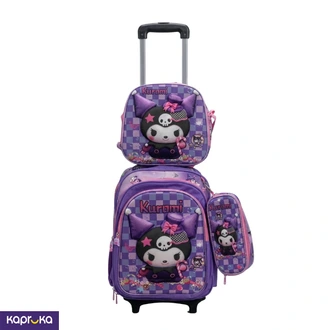 3 in 1 Trolley Bag with Trolley  Kuromi Majic Buy childrens Online for specialGifts
