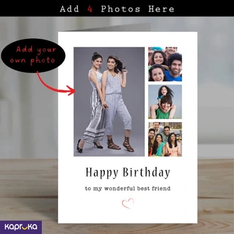 Personalized Birthday Card For Friend  5x7 Print On Shine Glitter Board Buy personalized gifts Online for specialGifts