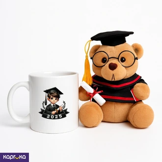 Graduation Mug And Teddy Bear Gift Set  For Him Celebrate Class Of 2025 Buy Gift Sets Online for specialGifts