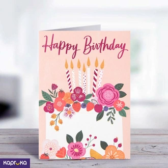 Happy Bday Greeting Card 5x7 0017  Online for none