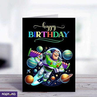 Happy Bday Greeting Card For Kids 5x7 Print On Shine Glitter Boa  Online for none