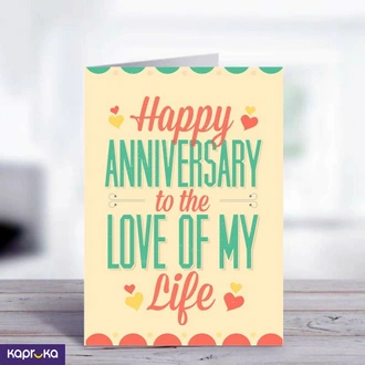 Happy Anniversary Greeting Card 5x7 Print On Shine Glitter Board  Online for none
