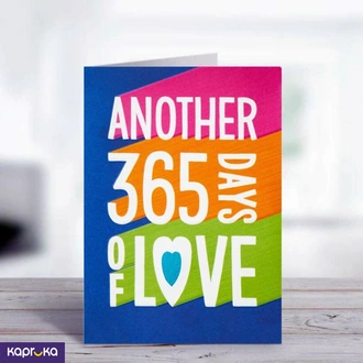 Anniversary Greeting Card 5x7 Print On Shine Glitter Board 0034  Online for none
