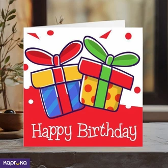 Happy Birthday Greeting Card 5x5 Print On Shine Glitter Board Buy Adarei.lk (Pvt) Ltd Online for specialGifts