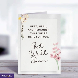 Rest Heal Get Well Soon Greeting Card  Online for none