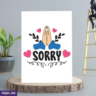Sorry Greeting Card 5x7 Print On Shine Glitter Board  Online for none
