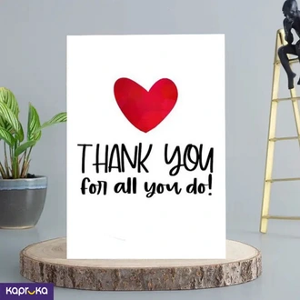 Thank You Greeting Card 5x7 Print On Shine Glitter Board  Online for none